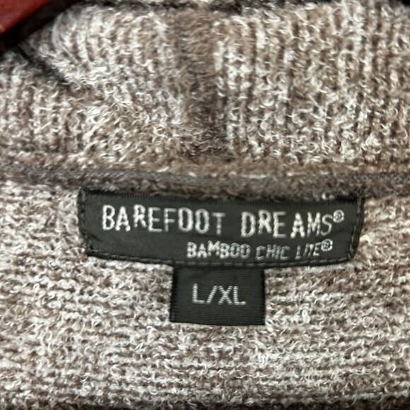 L/XL Barefoot Dreams Women's CozyChic Lite Calypso Cardigan Taupe Brown 436 Open - Picture 4 of 6